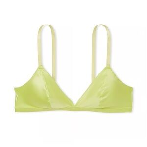 Victoria’s Secret Tease Wireless Triangle Bralette Green Small DD Lime Citron